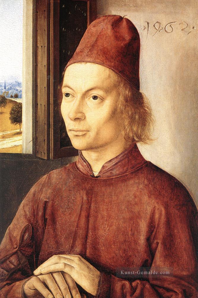 Porträt eines Mannes 1462 Niederländische Dirk Bouts Ölgemälde